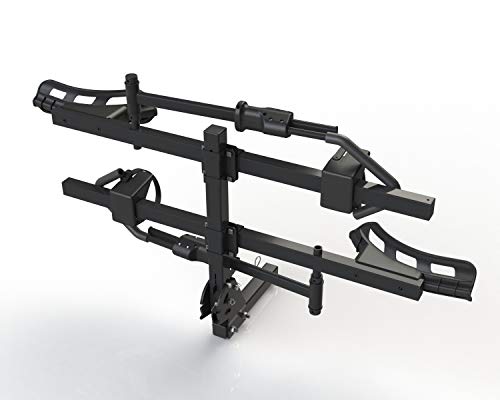 Image of MAXXHAUL 50606 Hitch Style 2-Bike Carrier Platform Style Rack for Standard, Fat Tire, Electric Bikes 2 inch Hitch Receiver - 66 lbs Weight Capacity Per Bike