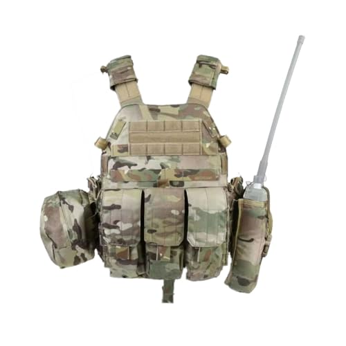 Emersongear LBT6094A Style Tactical Molle Vest with Radio Pouch Triple Mag Pouch and Dump Pouch