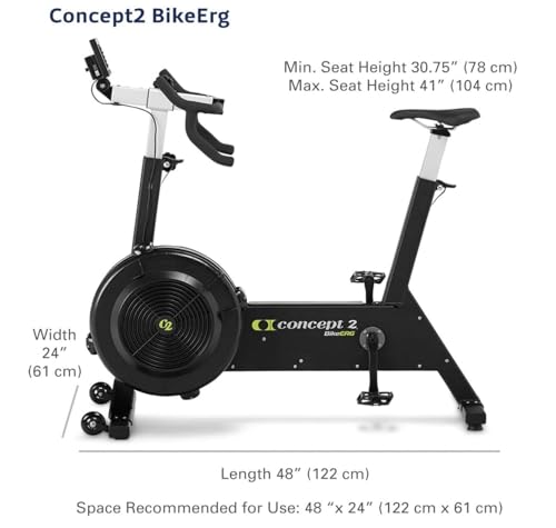 Image of Concept2 BikeErg Stationary Exercise Bike with PM5 Black and Fitxion Cleaning Cloth