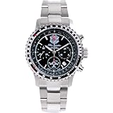 ブルーインパルス 腕時計 メンズ スカイパイロット クロノグラフ 日本製 公式エンブレム製品 ブラック