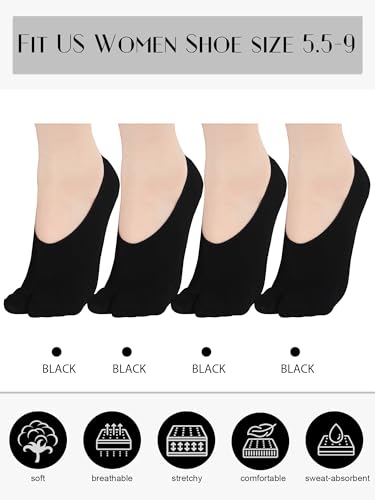 Image of Bencailor Women Tabi Socks Summer Thin No-show Socks 2-toe Split Sock for Flip Flops Sandals Flats Sneakers
