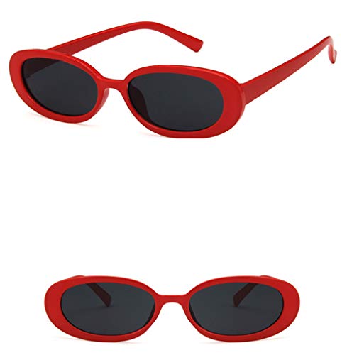 Image of Shiratori Women's Retro Oval Holiday Sunglasses Non-polarized UV400
