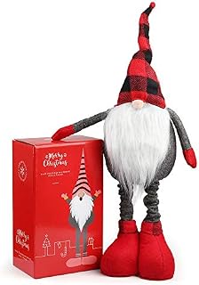 D-FantiX Large Christmas Gnomes Plush, 21 Inch Stand Swedish Tomte Gnome Figurines Santa Scandinavian Décor Gnome Christmas Ornaments Christmas Decoration Home