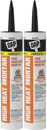 DAP 7079818854 High Heat Mortar Fire Stop Caulk No Size Black- Pack of 2