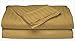 Queen Size 400 Thread Count 100% Cotton Sateen Dobby Stripe Sheet Set -Gold