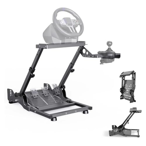 Image of yantralay Racing Simulator Steering Wheel Stand Compatible with V3, V900, V9, V99, V10, G29, G920, G923, T300, TGT, and More | Gaming Accessories