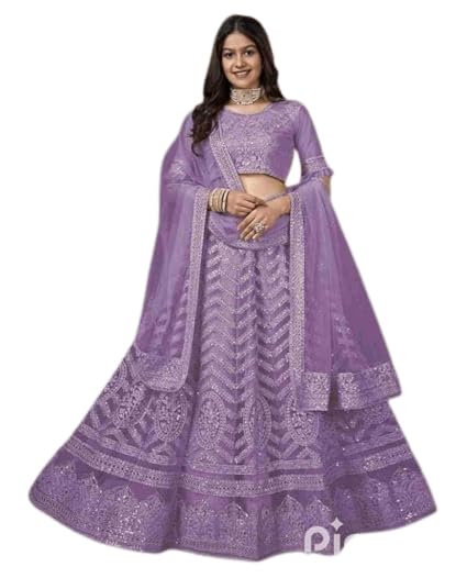 Image of RUKHA FAB Girls Lehenga Choli Set with Dupatta, Embroidered Traditional Indian Ethnic Wear for Kids, Wedding & Festival Party Dress