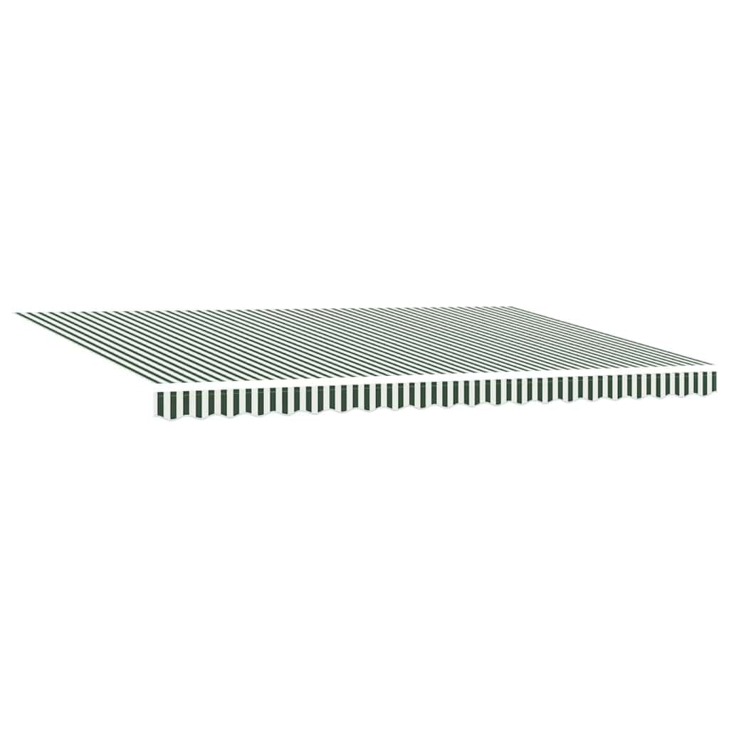 vidaXL Awning Replacement Fabric Green and White 480 x 295 cm