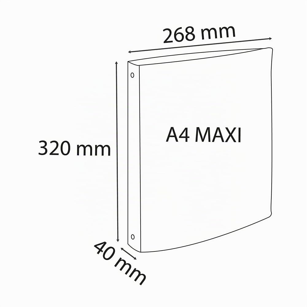 Exacompta - réf. 512801E - Carton de 20 classeurs semi-rigides OPAK – 4 anneaux ronds 30 mm – Dos 40 mm – Dimensions extérieures : 32 x 26,8 cm - Format à classer A4 Maxi – Coloris : noir