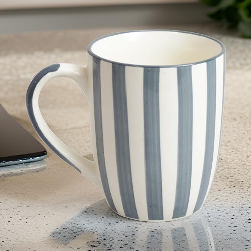 Image of Saras Aajeevika 2 Pc Handmade Ceramic Large Coffee Mug - 400ml |Jumbo Milk Mugs for Gifts Tea Cup Set Kitchen Dining - Mircowave & Dishwasher Safe Ideal for Daily Use & Wedding Return Gift Items