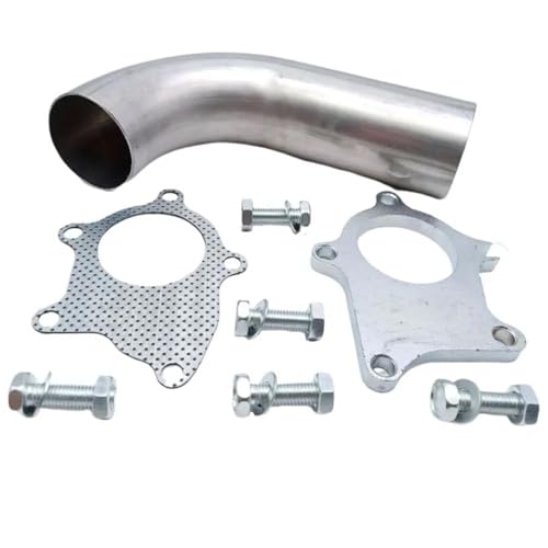 Tuyau d'échappement turbo T3 T4 90 degrés avec joint et bride 5 boulons en inox 2.5 pouces