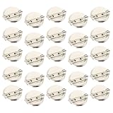 MALUGOGO 100 placas base redondas de aleación de plata de 2 cm con parche de cristal para hacer joyas, insignias de uniformes y accesorios de disfraces