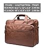 seyfocnia Leather Laptop Bag, Men's 17.3 Inch Messenger Briefcase Business Satchel Computer Handbag Shoulder Bag Fits 17.3 Inch Laptop Computer (Brown) #5
