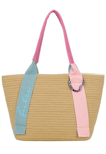 Sac cabas femme effet paille Fritzi Happy Summer vert 25x37cm