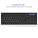 Arteck HB193 Universal Bluetooth Keyboard Multi-Device Stainless Steel Full Size Wireless Keyboard for Windows, iOS, Android, Computer Desktop Laptop Surface Tablet Smartphone Rechargeable Battery