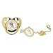 Gold Letter Infant Pacifier, Fashionable and Portable Rhinest Pacifier, Suitable for Home and Travel Use A
