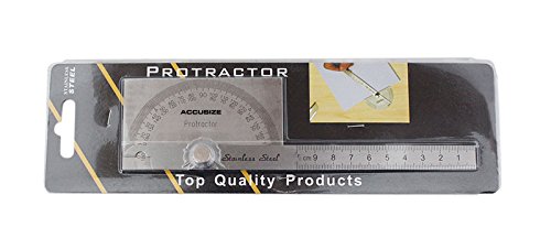 Transportador de ángulos Accusize acero inoxidable 0 a 180° miniatura 7