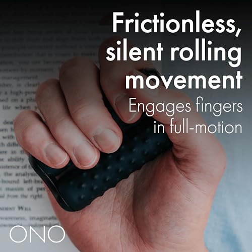 Image of ONO Roller - Handheld Fidget Toy for Adults | Help Relieve Stress, Anxiety, Tension | Promotes Focus, Clarity | Compact, Portable Design (Black, Full Size - Silicone)