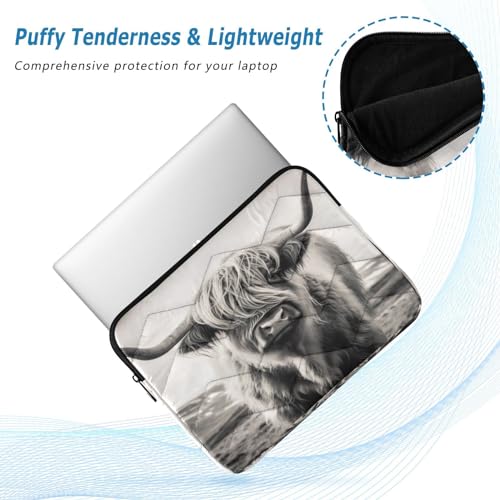 Funda para portátil de 13-14 pulgadas Highland Cow suave y ligera miniatura 5