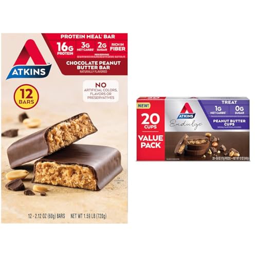 Barra proteica sabor chocolate y maní Atkins 20 unidades miniatura 1