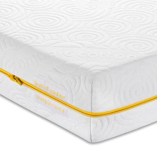 Image of Baby Mattress 5 Inch Premium Dual Sided Baby Crib Mattresses 52" X 28" with Cool Gel Memory Foam and Waterproof Removable Organic Cover Baby Bed Mattress Medium Firm for Toddler Bed Colchon para cuna