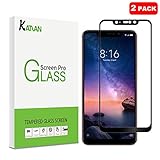 [2 Pack] Xiaomi Redmi Note 6 Pro Screen Protector, KATIAN HD Full Coverage Protector[Anti-Scratch] [No-Bubble] [Case-Friendly], 9H Tempered Glass Screen Film Xiaomi Redmi Note 6 Pro [Black]