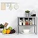 NEX Kitchen Shelf Organizer for Counter Cupboard Pantry, Set of 2 Cabinet Shelf Organizer Spice Rack, Stackable, Metal, Silver