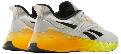 Reebok Men's Low-Top Sneakers, Chalk Black Electric Amber, 7