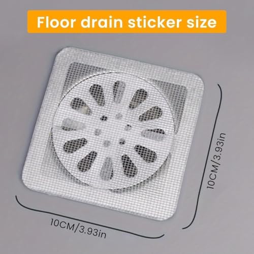 Image of Disposable Shower Drain Cover Hair Catcher Mesh Stickers, Bathroom, Bathtub Drain Kitchen Shower Drain Floor Sink Strainer Filter (20)