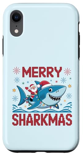 Merry Sharkmas AO[Z[^[ T^ CfBO V[N Cgt X}zP[X iPhone XR p