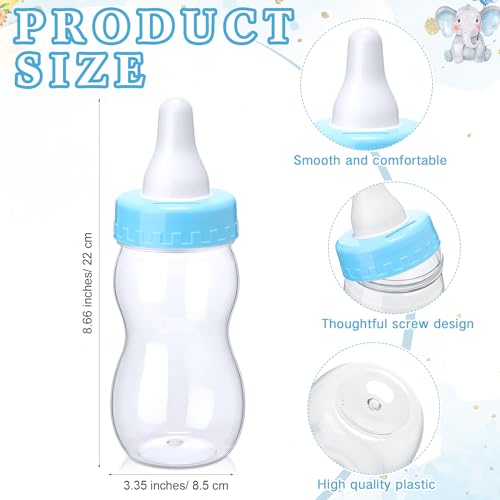 Image of Roowest 512 Pcs Baby Shower Games Guess How Many Pacifiers Sign 100 Small Guessing Games 10 HB Pencils 750ml Milk Bottle 400 Acrylic Pacifiers Decoration for Guest Gender Reveal(Blue,Elephant)