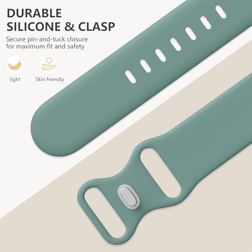 CeMiKa 6 Pack Sport Straps Compatible with Apple Watch Strap 40mm 41mm 38mm 42mm(Series 11) - Silicone Sport Replacement Band for iWatch SE Series 11 10 9 8 7 6 5 4 3 SE3, Women Men - Image 2