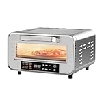 Kenmore Indoor Electric 12 inch Pizza Oven - 750°F High Heat for Wood Fired Style, 5 Presets, Pizza Stone & Peel, Stainless Steel Four a Pizza Electrique
