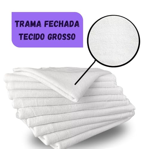 Kit Pano de Chão Saco Alvejado 20 Unidades Branco