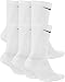 Nike Crew Socks (6 Pair) (US, Alpha, Large, Regular, Regular, Dri-Fit White)