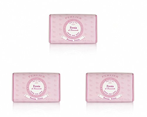 Perlier: "Fresia" Freesia Scented Soap 3.5oz Packages (Pack of 3) [ Italian Import ]