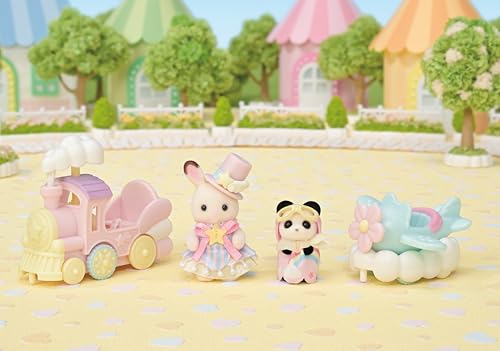 Sylvanian Families - Le Petit Train des Nuages - 2 Figurines Incluses - Plongez dans l'univers de la Famille Sylvanian - Figurines Miniatures - Jouet Enfant 3 Ans et + - 5819