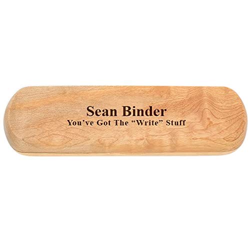 Executive Gift Shoppe - Personalized Pen and Pencil Set in Maple Wood - Wooden Pen and Pencil Case Gift Set with Complimentary Engraving