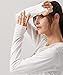 Soothfeel Women's UPF 50+ Sun Protection Hoodie Jacket Lightweight Long Sleeve Sun Shirt for Women with Pocket Hiking Outdoor White 3XL