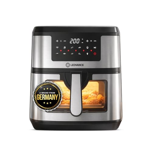 Image of Ledvance Air Fryer | 9.2L Capacity & 1750W | 10 in 1 Functions | Digital & Touch Panel | Glass View | Rapid Air Circulation | 85% Less Oil Usage | 9 Preset Menus | 2 Year Warranty