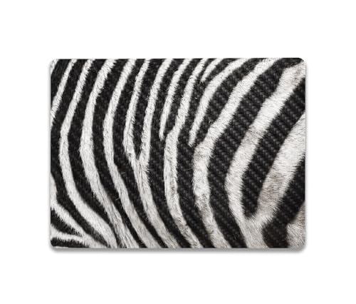 Image of MightySkins Carbon Fiber Skin Compatible with Microsoft Surface Laptop Go 3 (2023) Full Wrap Kit - Zebra Closeup | Protective, Durable Textured Carbon Fiber Finish | Made in The USA