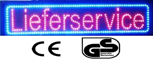 Preisvergleich Produktbild LED SCHILD Lieferservice 90x23x4cm