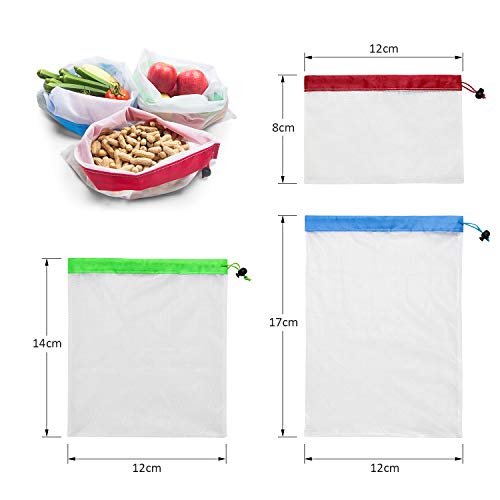 Leenou Sacchetti riutilizzabili, 9 Pezzi Sacchi in...