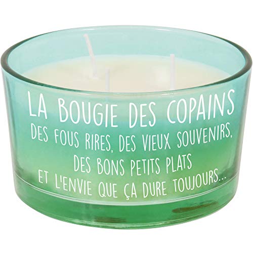 Les Vilaines Filles u0096 Vela perfumada con Aroma a Buen Humor, con Texto La Vela de los Copanos, Color Turquesa