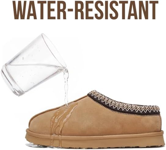 Project Cloud Mens Slippers 100% Genuine Leather with Australian Shearling Lining & Memory Foam Insole Outdoor & House Slippers for Men - Non-Slip Fuzzy Mens Shoes - Image 5