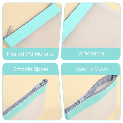 8pcs Small Clear Makeup Bag,4.72" X 4.13"Mini Clear Pouch with Zipper, Waterproof PVC Toiletry Bag Bulk, Coin Purse Pouch for Women Lipsticks Keys Purse Essentials4