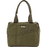 Soolla Studio Bag: Washable Art Supply & Pottery Clay Tool Bag, 30 Pockets, 15 Colors, Artist Gift Organizer (Forest Green)