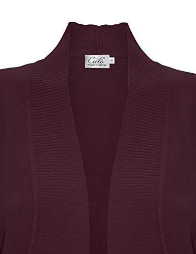 Image of Cielo Women's Solid Basic Open Front Pockets Knit Sweater Cardigan