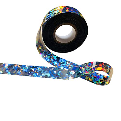 Silver Bird Scaring Reflective Tape, Holographic Ribbon, Ideal for Garden, Patio, Field and Fence - 1'' x 500 Ft (Silver)