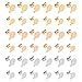 PandaHall 36pcs (18 Paires) 3 Couleurs Clous d'oreilles en Acier Inoxydable, Épingle d'oreille Ronde Plate avec Dos de Boucle d'oreille Papillon, Or/Or Rose/Acier Inoxydable